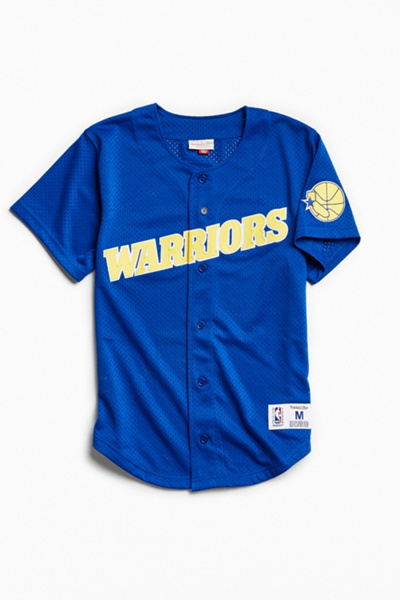 golden state warriors button up jersey