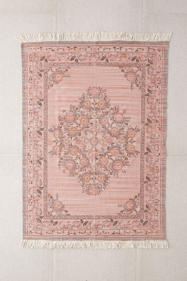 Stina Floral Space Dyed Printed Rug Urban Outfitters