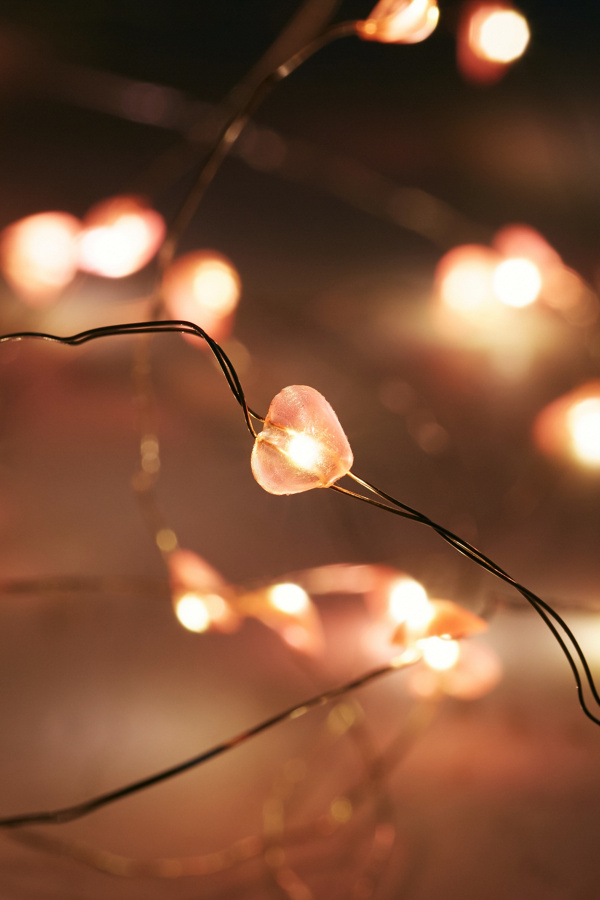 Heart String Lights Urban Outfitters
