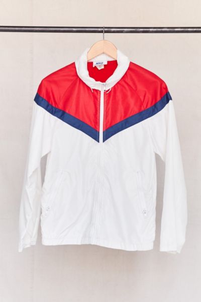 nike red blue and white jacket