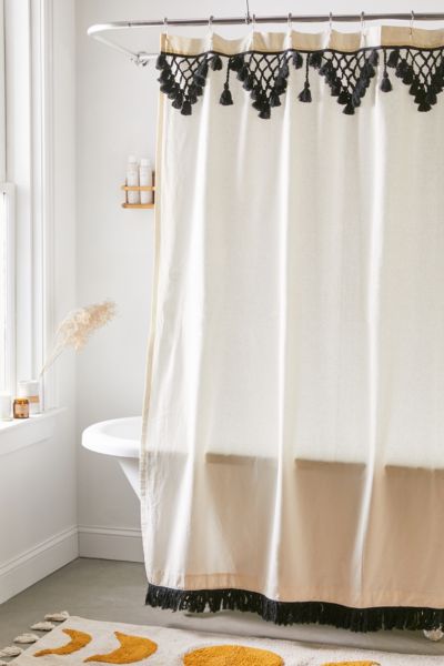 Topanga Fringe Shower Curtain Urban Outfitters