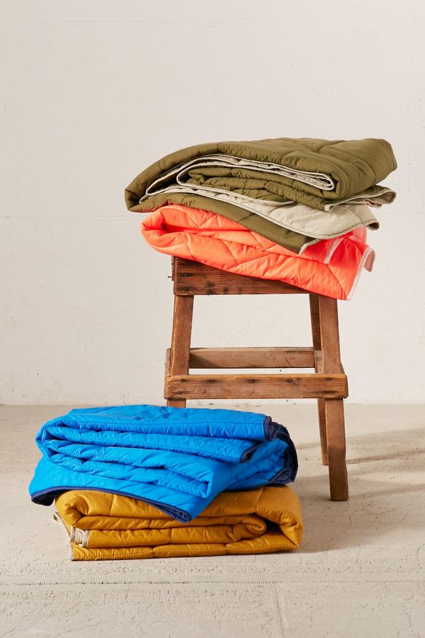Nylon Quilted Throw Blanket Urban Outfitters