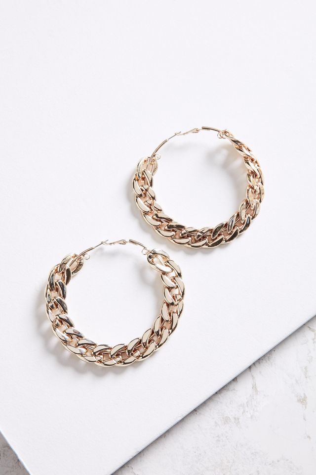 Statement Chain Hoop Earring Urban Outfitters