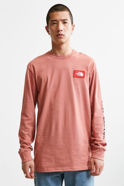 the north face long sleeve patch tee