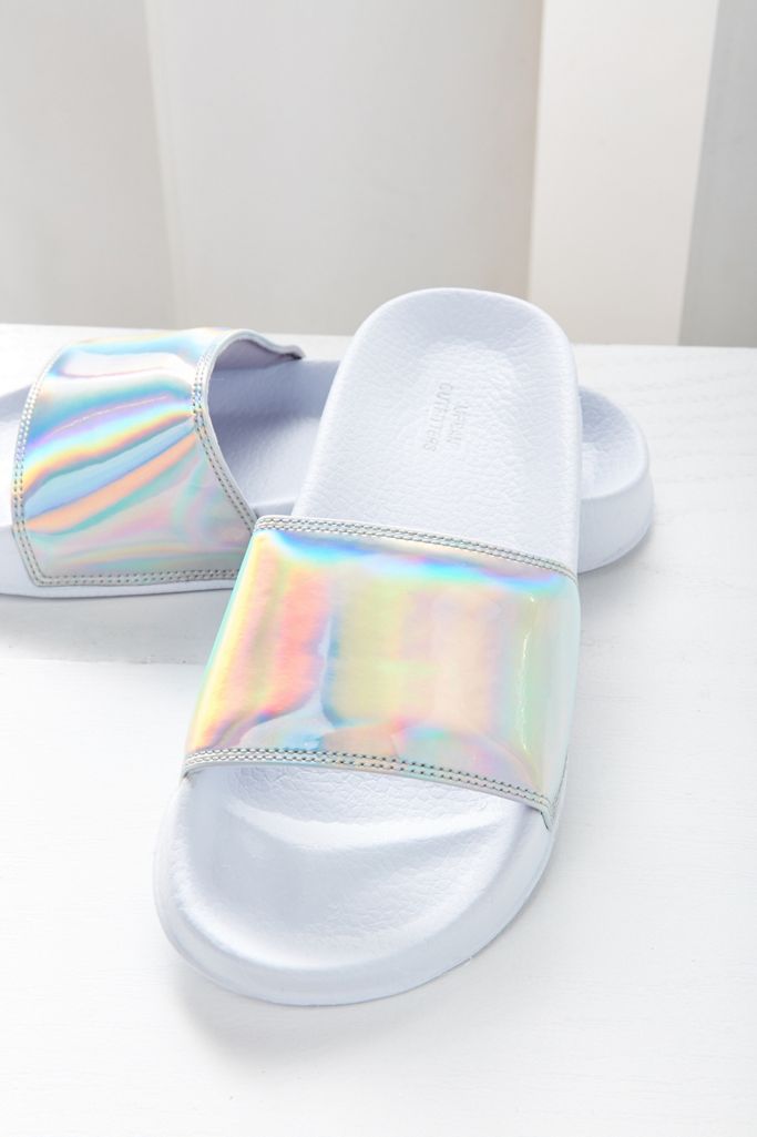 UO Holographic Pool Slide | Urban Outfitters