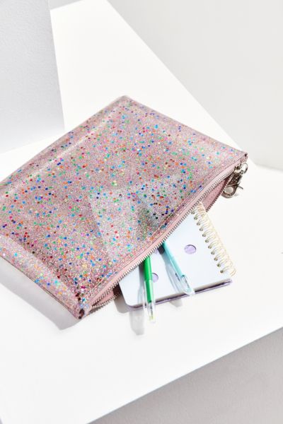 clear glitter purse