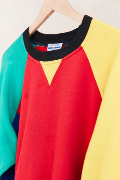 retro color block sweatshirt