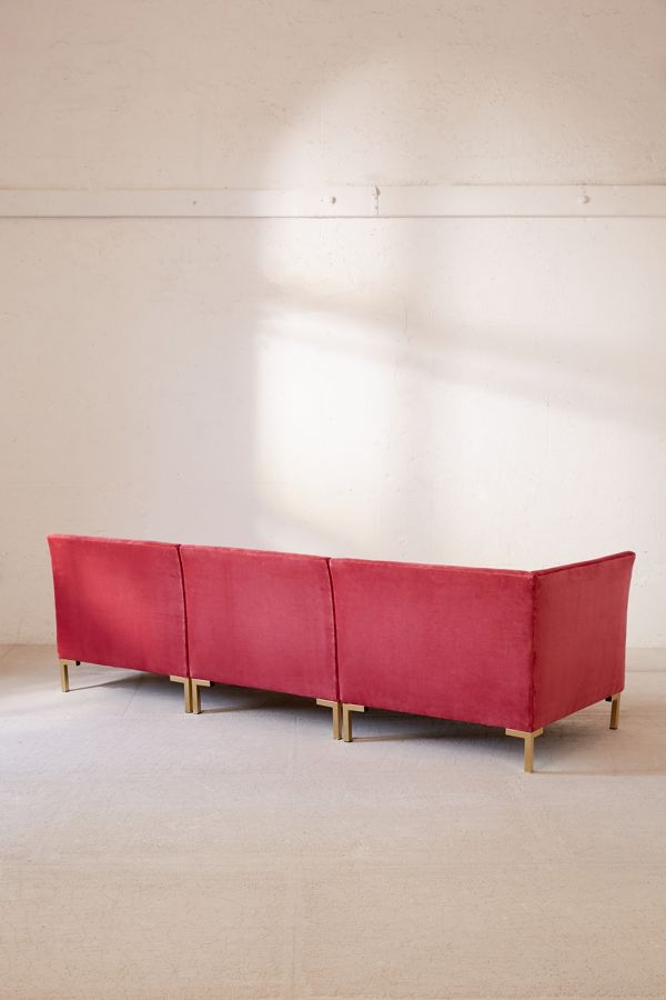 Cecilia Velvet Sectional Sofa Urban Outfitters