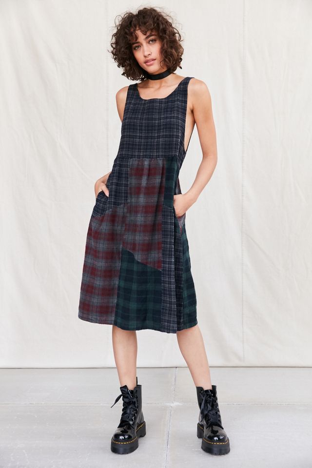 Urban Renewal Remade Plaid Flannel Midi Dress | Urban Outfitters
