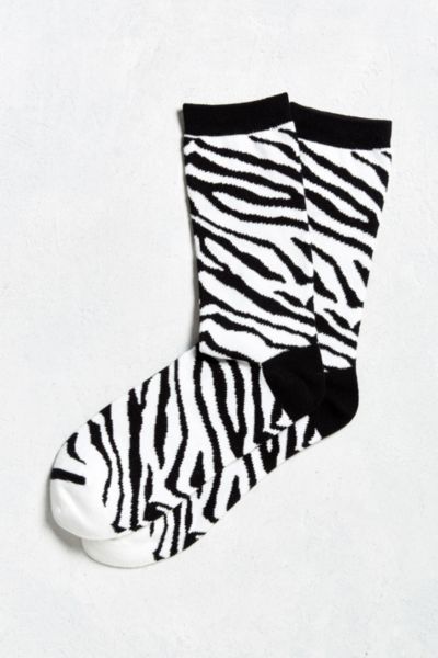 Zebra Crew Sock | Urban Outfitters