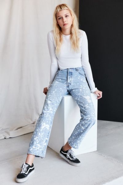 levis paint splatter jeans