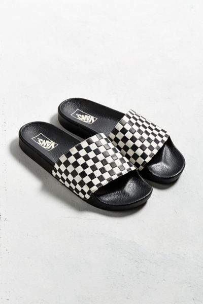 mens vans checkerboard slides