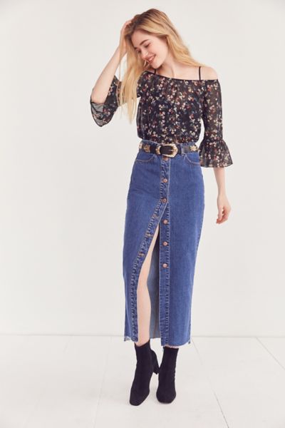 dr denim maxi skirt