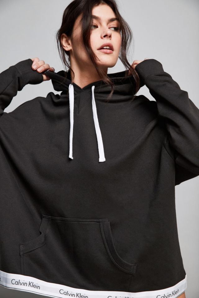 black calvin klein hoodie women's