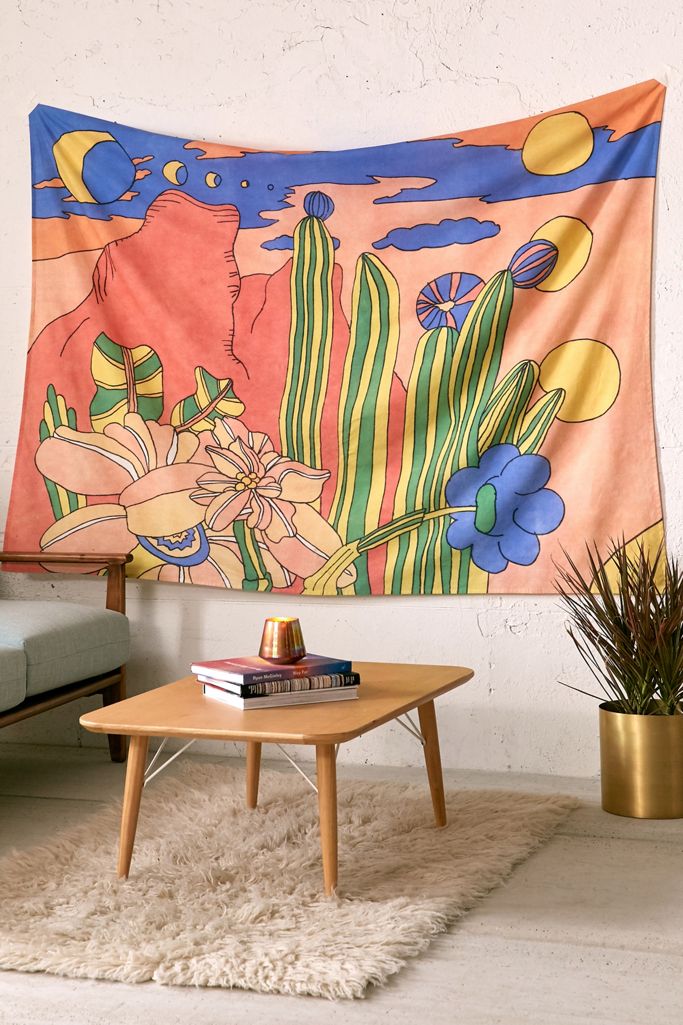 Retro Desert Landscape Tapestry Urban Outfitters