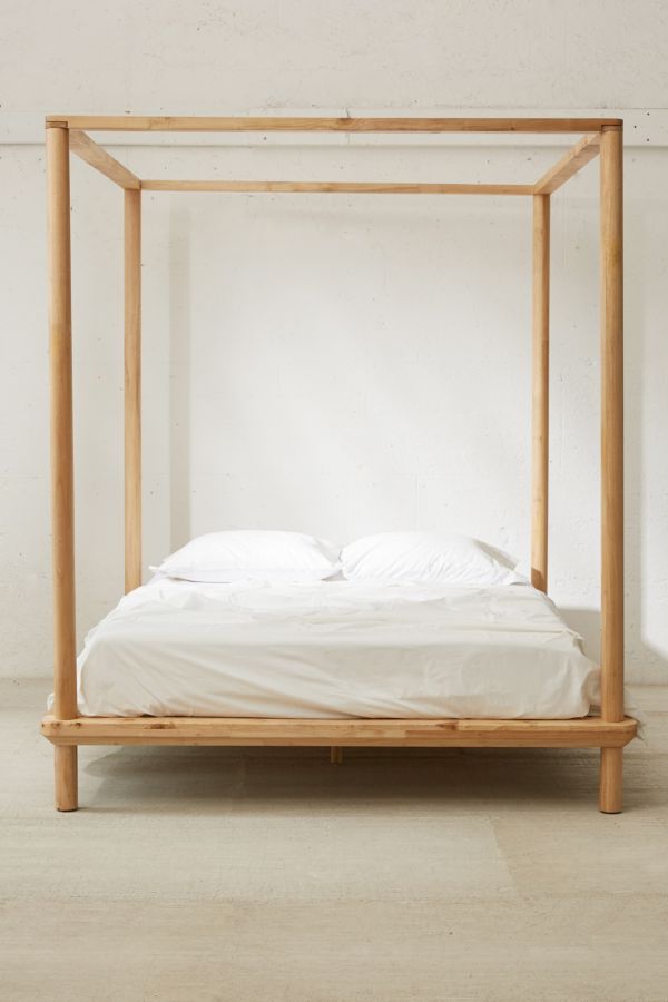 Eva Wooden Canopy Bed Urban Outfitters