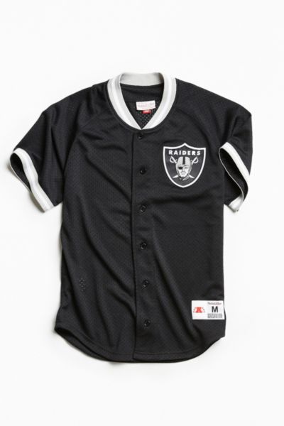 oakland raiders button up jersey