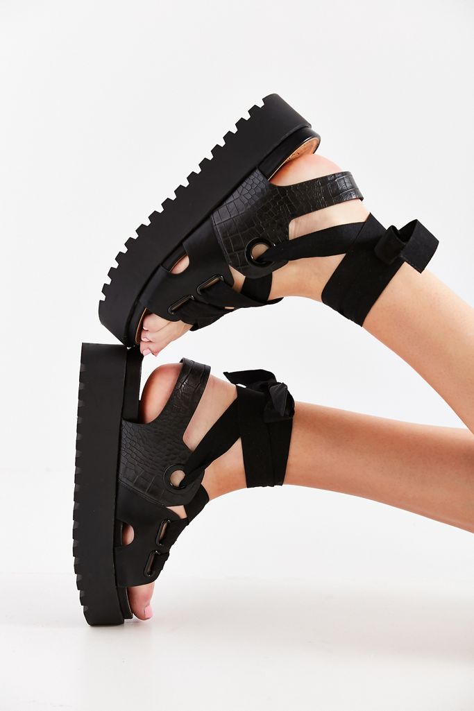 Ribbon LaceUp Platform Sandal Urban Outfitters
