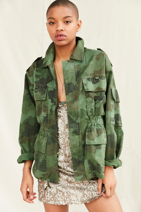 Vintage Camo Military Jacket Urban Outfitters