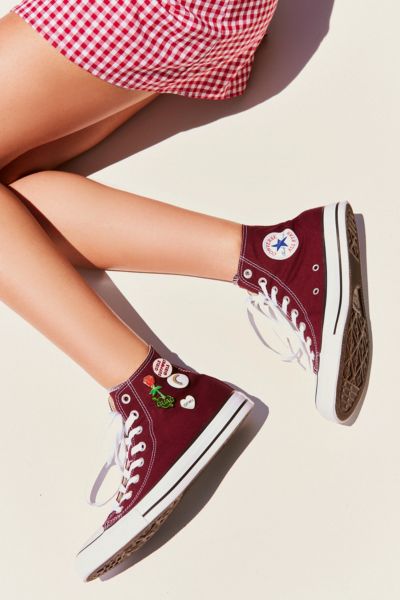 burgundy converse hi tops