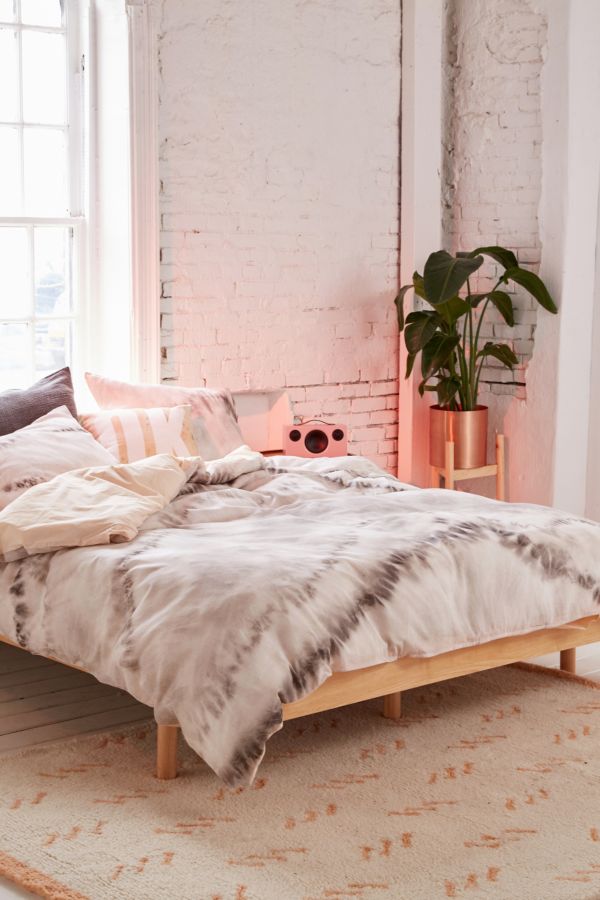 Neutral Tie Dye Reversible Duvet Cover Urban Outfitters