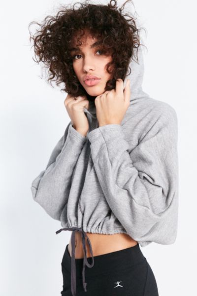 cropped hoodie with cinched waist