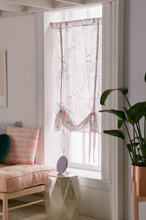 Lillian Floral Draped Shade Curtain Urban Outfitters