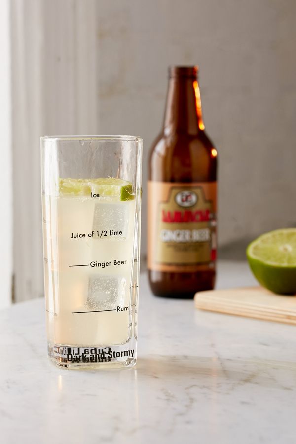 Bartender's Measuring Drinking Glass Set of 4 Urban Outfitters