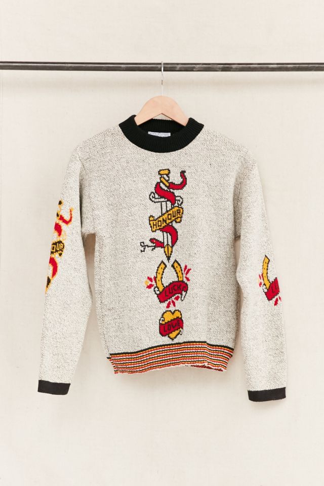 Vintage Marled Icons Sweater Urban Outfitters