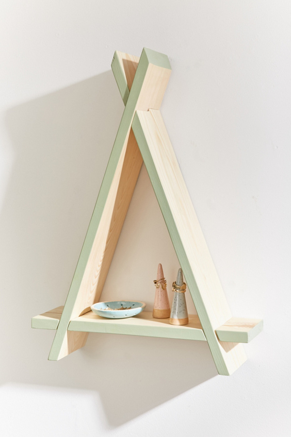 Gia Triangle Wood Wall Shelf Urban Outfitters