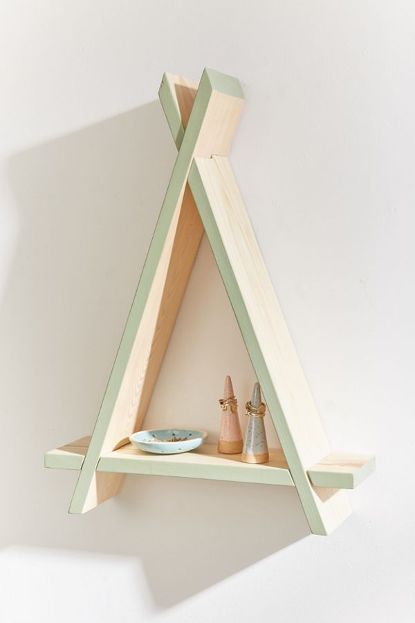 Gia Triangle Wood Wall Shelf Urban Outfitters