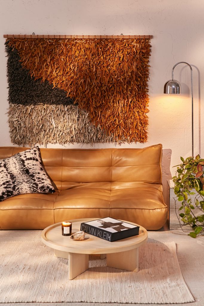 Neville Oversized Leather Shag Wall Hanging Urban Outfitters