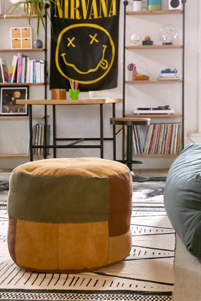 Patched Pouf Urban Outfitters