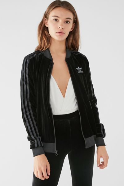 adidas velvet track top