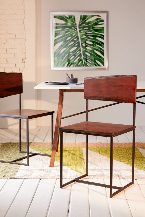Live Edge Wood Dining Chair Set Urban Outfitters