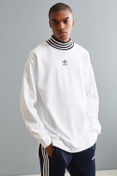 adidas mock neck moto sweatshirt