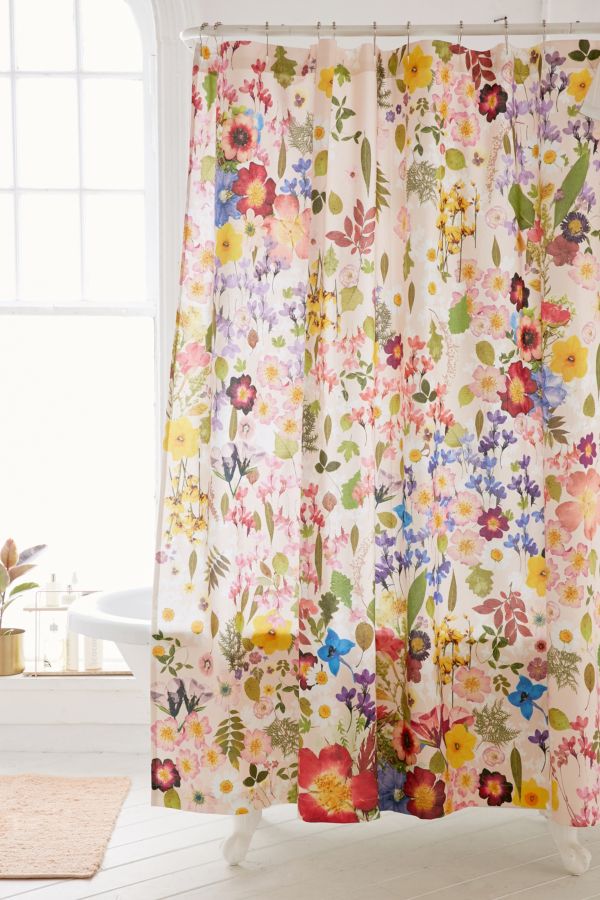 Pressed Flower Shower Curtain Urban Outfitters