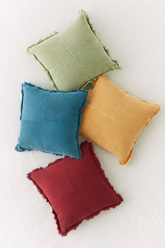 Pieced Corduroy Throw Pillow Urban Outfitters