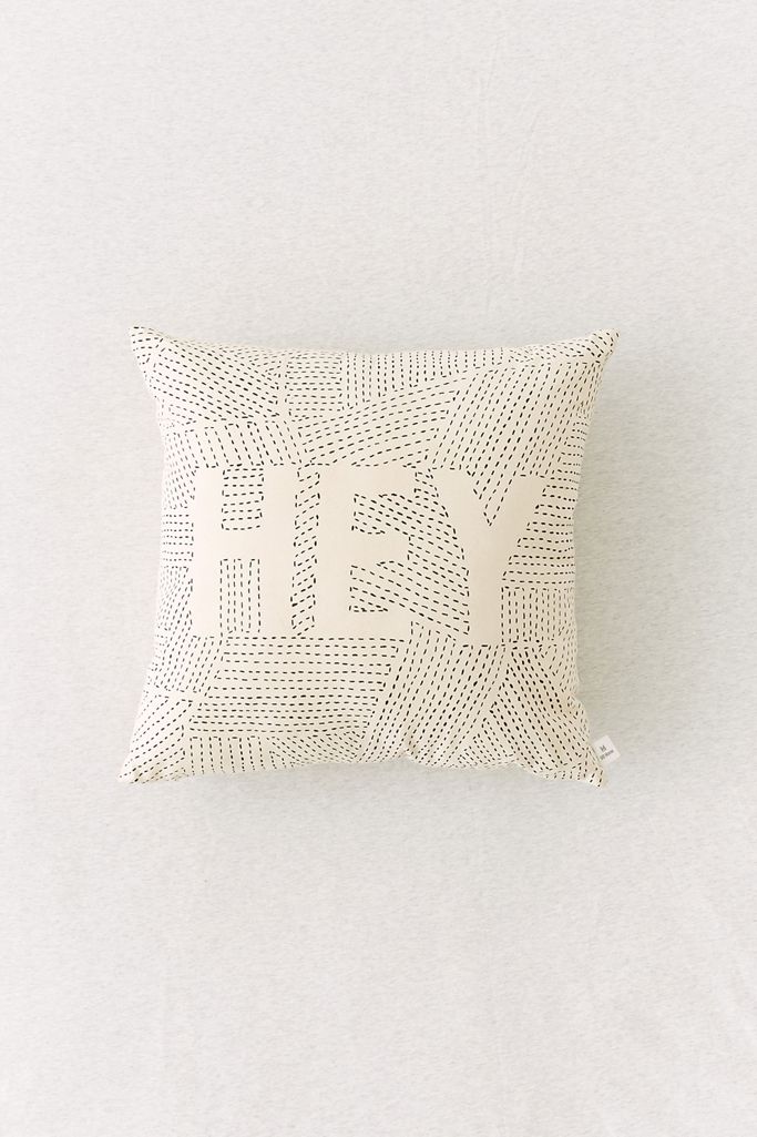 Hey Throw Pillow Urban Outfitters