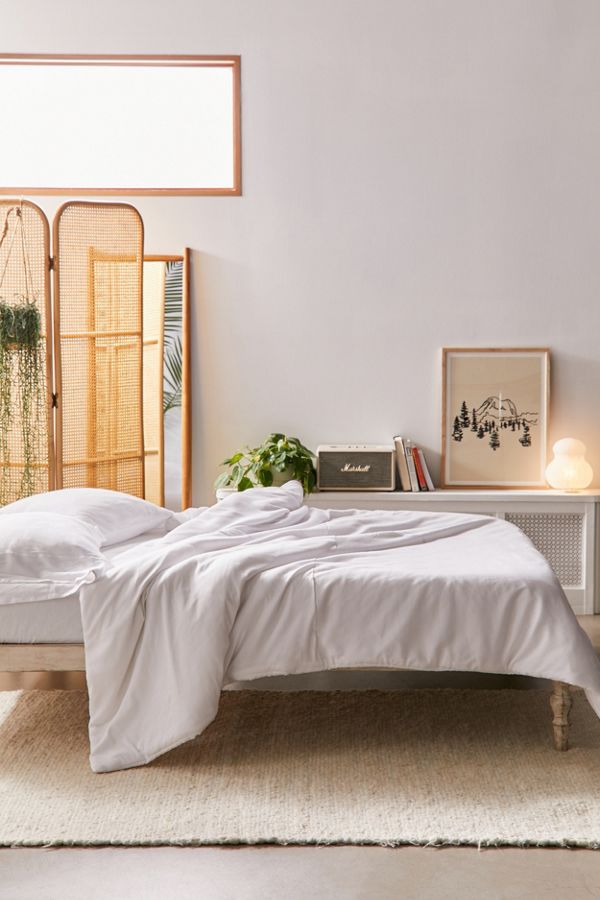 Slide View: 1: Faded Ribbed Jersey Comforter