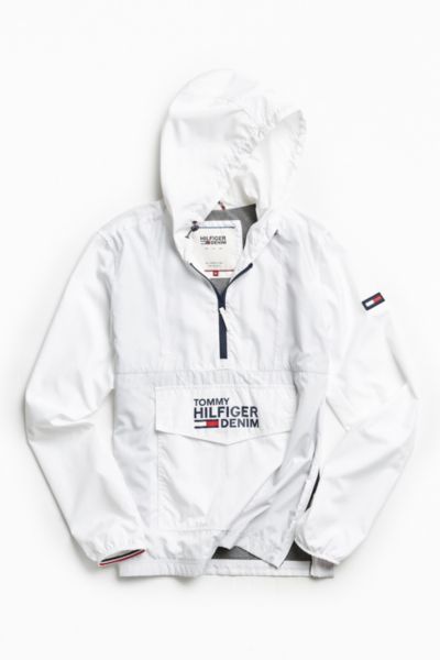 white windbreaker tommy hilfiger