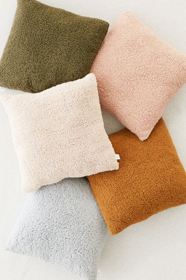 Sherpa Fleece Throw Pillow Urban Outfitters