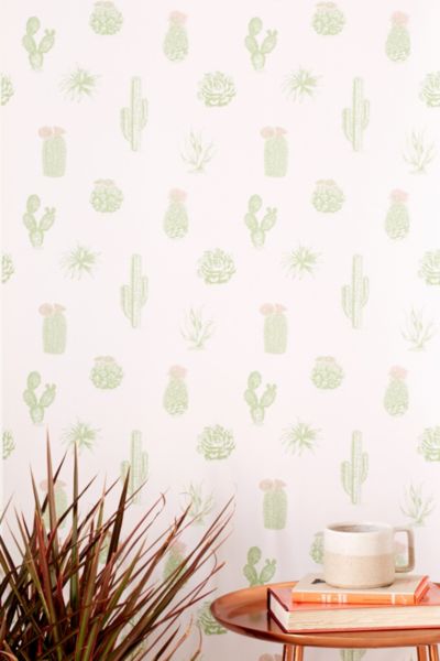 Cactus Icon Removable Wallpaper | Urban Outfitters