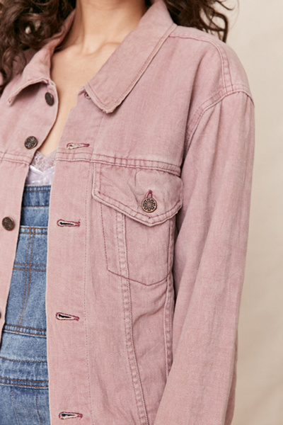 mauve denim jacket