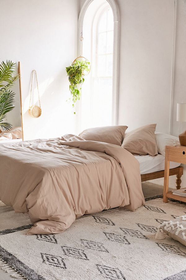 Slide View: 1: Washed Cotton Duvet Cover