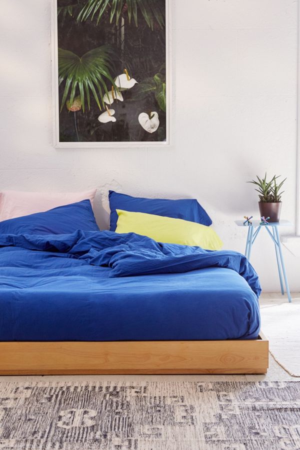 Slide View: 2: Washed Cotton Duvet Cover