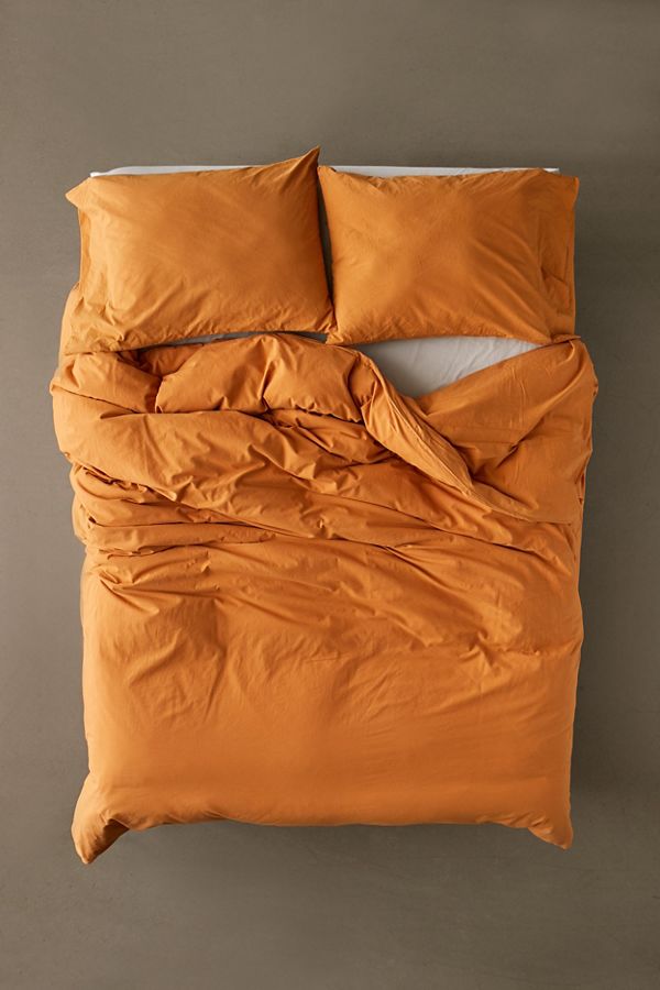 Slide View: 2: Washed Cotton Duvet Cover
