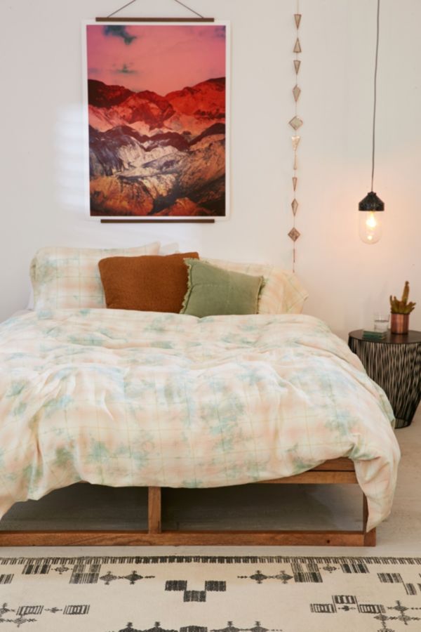 Overdyed Flannel Duvet Cover Urban Outfitters