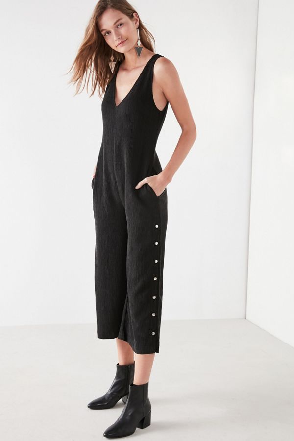 TWIIN Apart Snap Button Culotte Jumpsuit | Urban Outfitters Canada