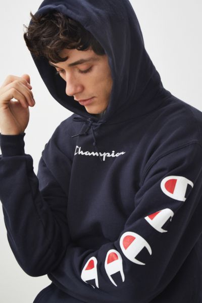 champion eco fleece repeat logo hoodie sweatshirt